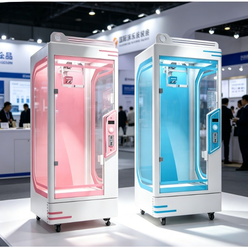 Arcade Prize Vending Machine - เครื่องเกมหยอดเหรียญแบบกำหนดเอง สีชมพู รุ่นดีทีคัท พร้อมตู้จับของรางวัลแบบกรงเล็บ สำหรับของเล่นตุ๊กตาในสถานบันเทิง