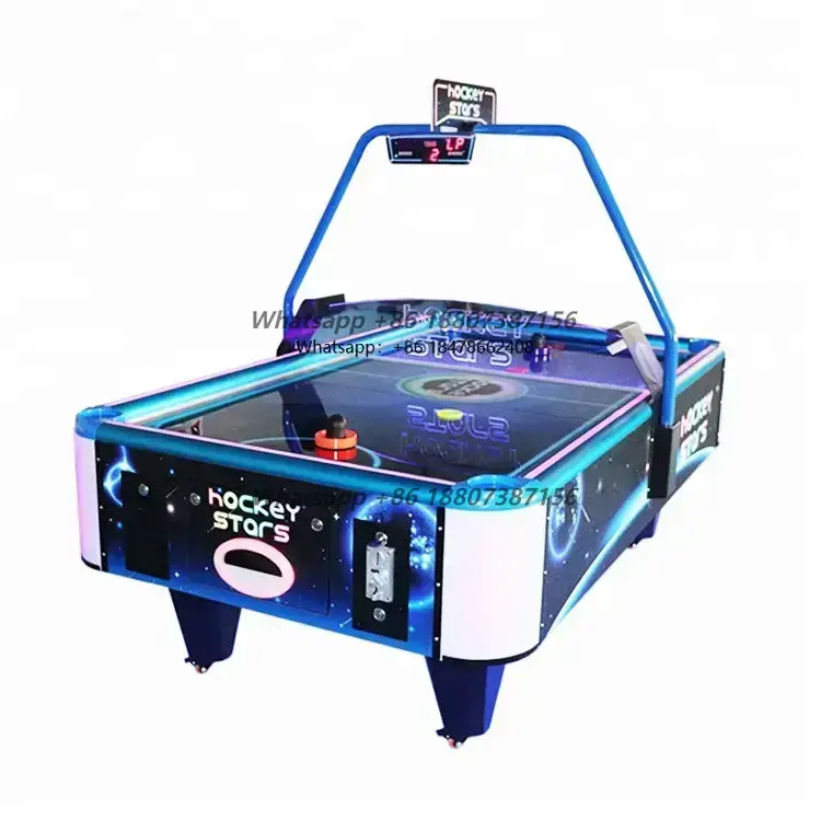 Air Hockey Table - โต๊ะแอร์ฮอกกี้ PUKS รุ่นคลาสสิกขายดีที่สุด สำหรับใช้ในบ้าน/เชิงพาณิชย์ แบบหยอดเหรียญ ใช้งานได้