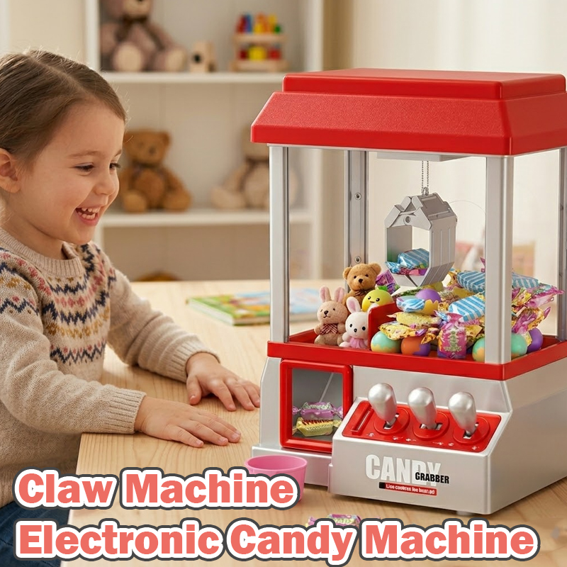 Claw Crane Machine - ตู้คีบตุ๊กตาอิเล็กทรอนิกส์ ตู้คีบขนม ตู้คีบตุ๊กตาอาร์เคด ตู้คีบตุ๊กตาสไตล์เรโทร พร้อมเสียงเพลงงานรื่นเริง และเกม