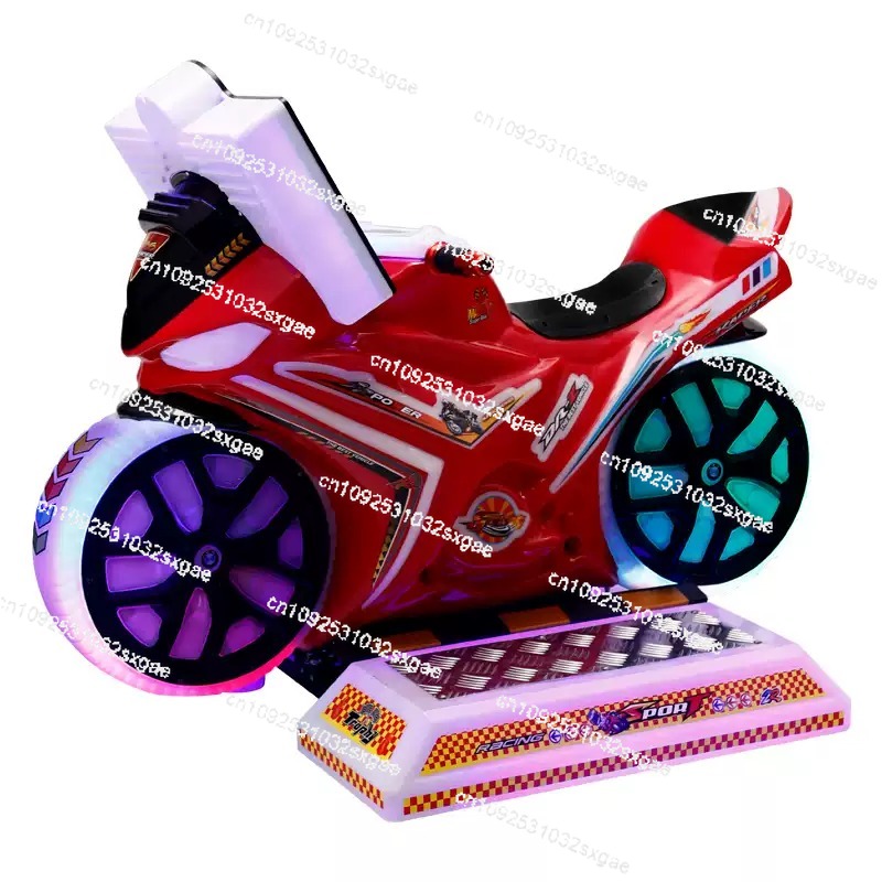 Coin Operated Kiddie Ride - เครื่องเล่นมอเตอร์ไซค์หยอดเหรียญสำหรับเด็กในสวนสนุก เครื่องจำลองการขับขี่มอเตอร์ไซค์ รถแข่งอาร์เคดสำหรับเด็ก