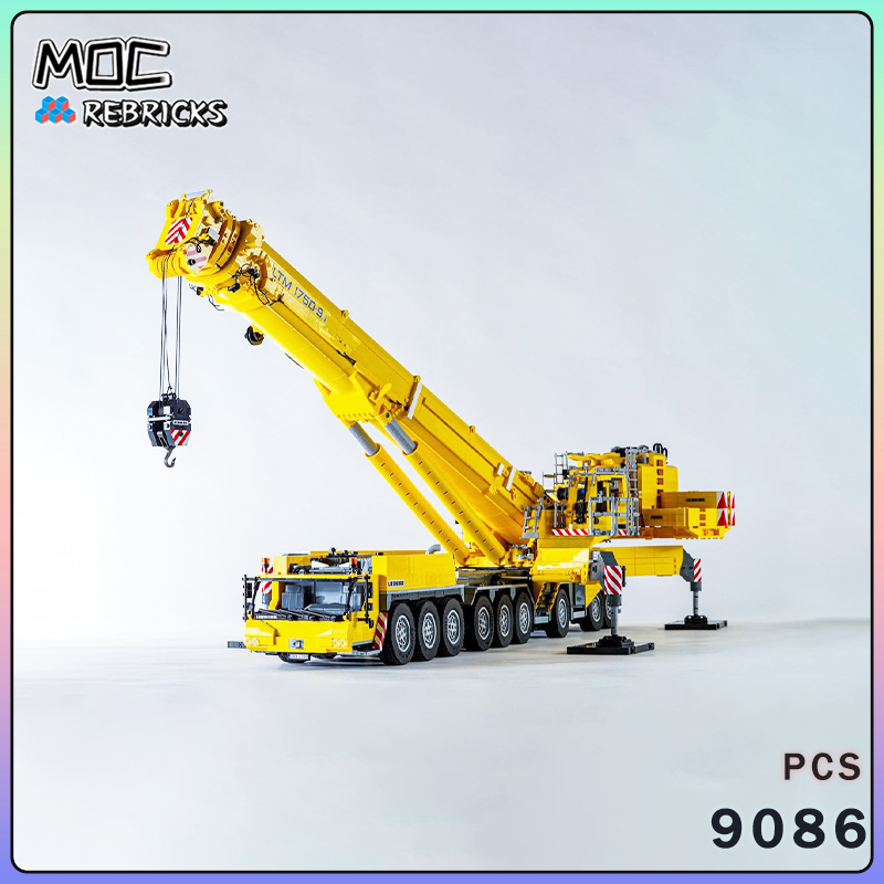 Claw Crane Machine - ตัวต่อซีรีส์เมือง MOC 1750-9.1 รถเครนแบบติดตั้งบนแท่น ชุดตัวต่อแบบประกอบเอง ของเล่นตัวต่อแบบ