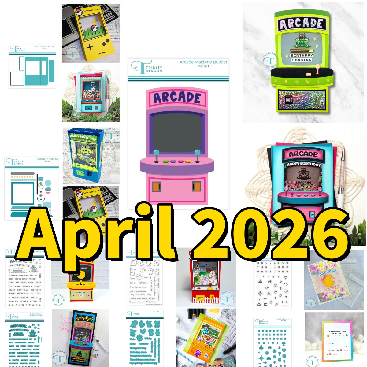 Arcade Card Vending Machine - แม่พิมพ์ตัดโลหะรูปกล่องการ์ดแบบใหม่ พร้อมแสตมป์ใส สำหรับทำการ์ด DIY ของขวัญ ตกแต่งสมุดภาพ