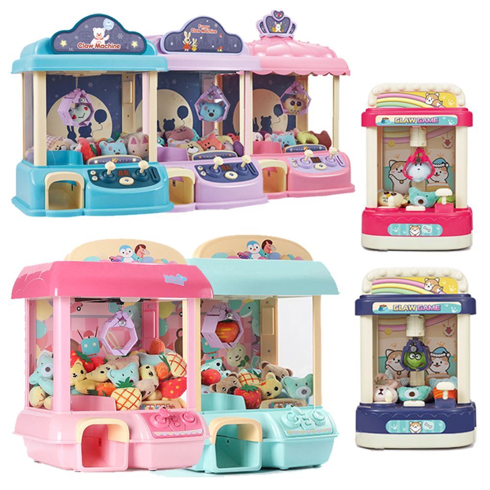 Claw Crane Machine - ตุ๊กตาเครื่องหยอดเหรียญเล่นเกม 15 สไตล์ Mini Claw จับของเล่นตุ๊กตาการ์ตูนเด็ก