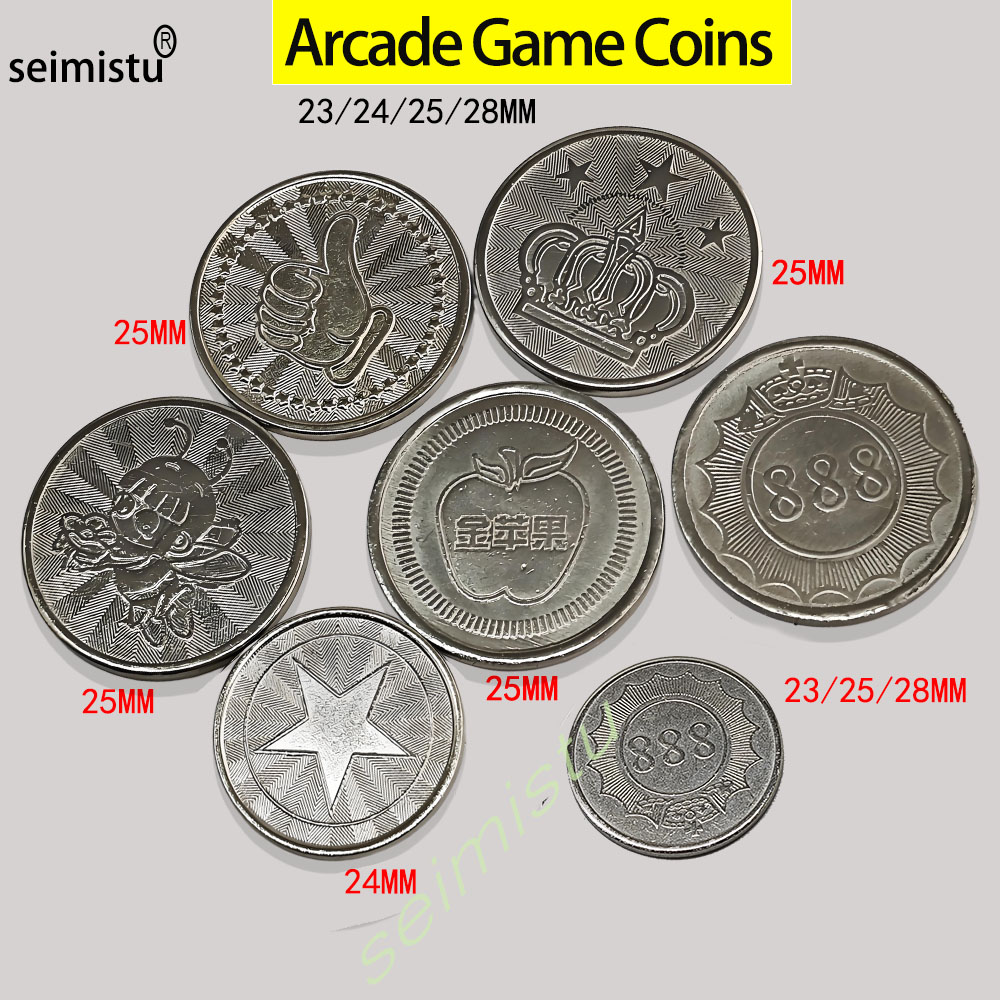 Arcade Vending & Laundry - เหรียญสแตนเลส 100 ชิ้น ขนาด 23/24/25 มม.