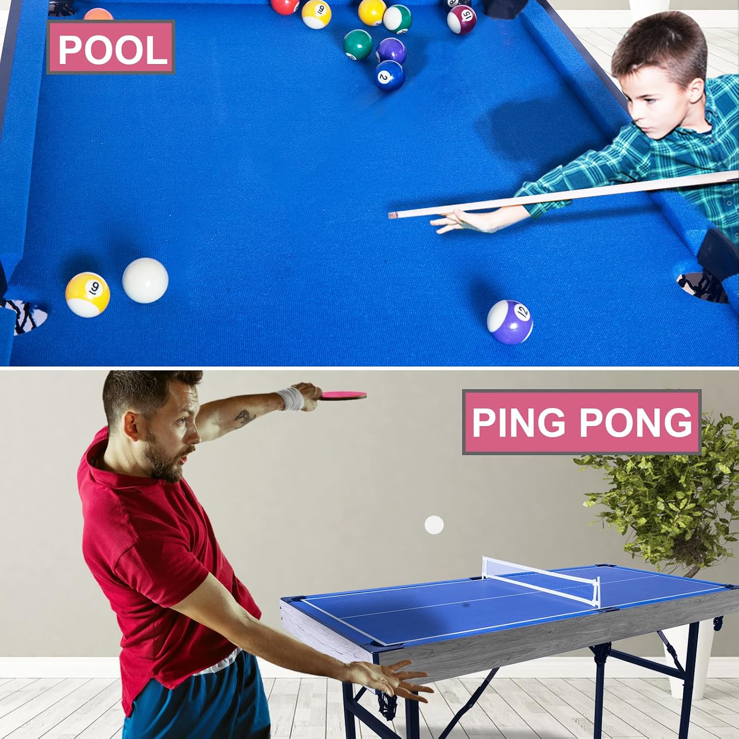 โต๊ะเกมอเนกประสงค์ 5 in 1 แบบพ - Air Hockey Table บทวิจารณ์และราคา