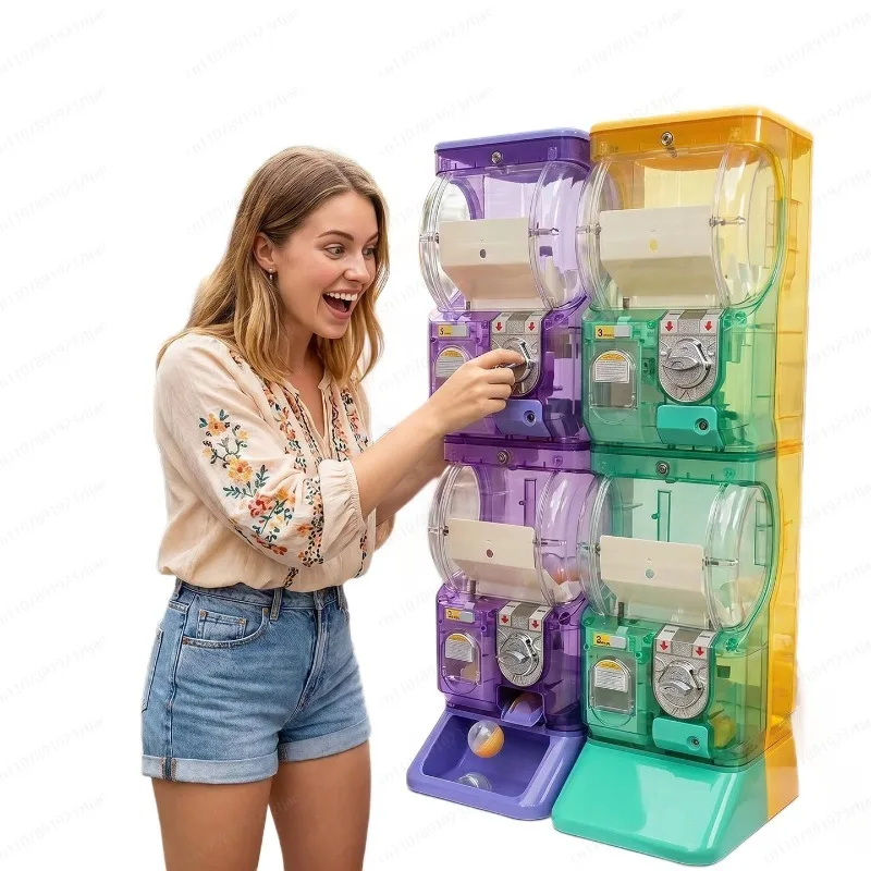 ตู้กาชาปองสองชั้นสีขาวใส แบบหย - Arcade Vending & Laundry บทวิจารณ์และราคา