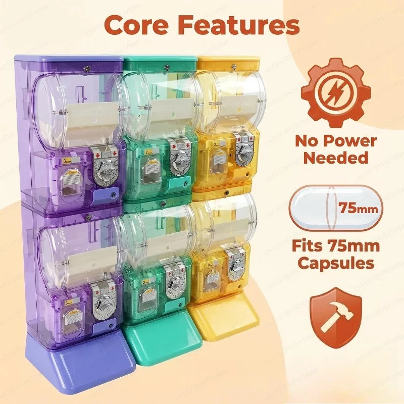 ตู้กาชาปองสองชั้นสีขาวใส แบบหย - Arcade Vending & Laundry บทวิจารณ์และราคา